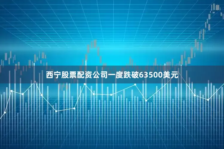 西宁股票配资公司一度跌破63500美元